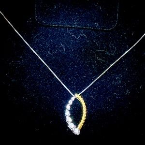 🆕 18 inch Sterling and Gold Necklace 🌟
